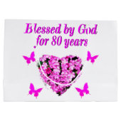 VON GOTT SEIT 80 JAHREN GESCHLOSSENE FLORALKONSTRU GROßE GESCHENKTÜTE (Rückseite)