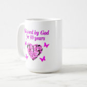 VON GOTT SEIT 80 JAHREN GESCHLOSSENE FLORALKONSTRU KAFFEETASSE (Vorderseite Links)