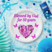 VON GOTT SEIT 80 JAHREN GESCHLOSSENE FLORALKONSTRU PAPPTELLER (Party)