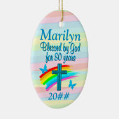 VON GOTT SEIT 80 JAHREN PERSONALISIERTE ORNAMENT (Rechts)