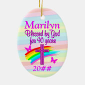 VON GOTT SEIT 90 JAHREN PERSONALISIERTE ORNAMENT (Hinten)