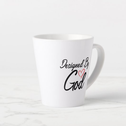 Von Gott weiß 12 oz. Latte Tasse (Rechte Ecke)