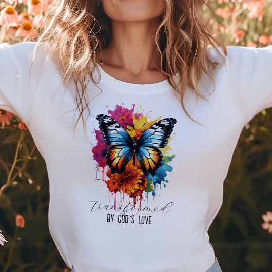 Von Gottes Liebe Watercolor-T - Shirt verändert
