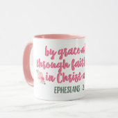 Von Grace allein durch den Glauben // Bibelverse Tasse (Vorderseite Links)