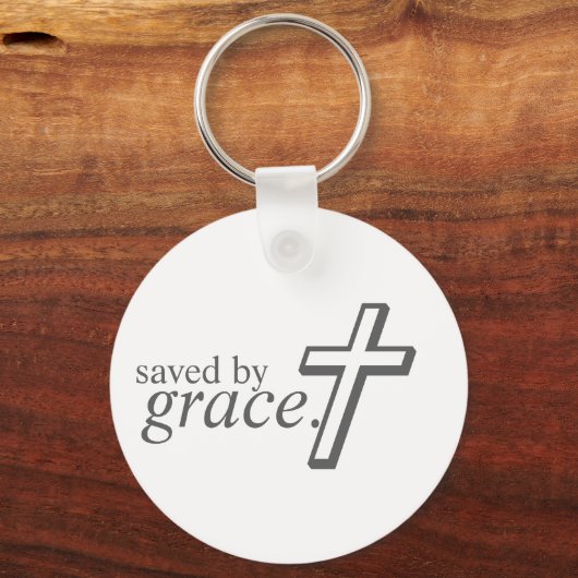 von Grace in weiß gerettet | Schlüsselanhänger (Vorderseite)