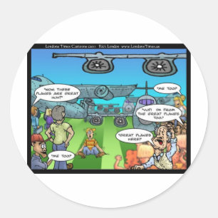 Von großen Flugzeug Funny T-Shirts Tasse Geschenke Runder Aufkleber