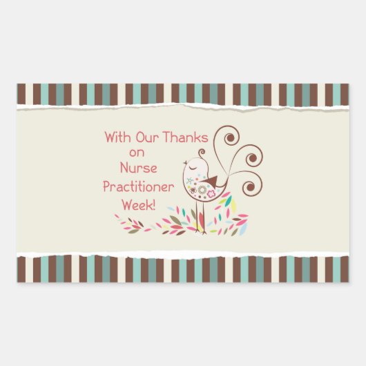 Von Group, Happy Nurse Practitioner Week Rechteckiger Aufkleber (Vorderseite)