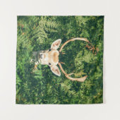 VON GRÜNEN PFLANZE UMGEBUNG, ROWN UND WEISS WANDTEPPICH (Vorderseite (Horizontal))