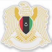 Von Haftar verwendete libysche Wappen Aufkleber (Vorderseite)