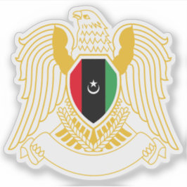 Von Haftar verwendete libysche Wappen Aufkleber