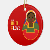 Von Haiti mit Liebe-Adoptions-Andenken Keramik Ornament (Links)