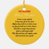 Von Haiti mit Liebe-Adoptions-Andenken Keramik Ornament (Hinten)