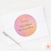 Von Hand gefertigt - Blumendesign Runder Aufkleber (Umschlag)