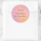 Von Hand gefertigt - Blumendesign Runder Aufkleber (Tasche)