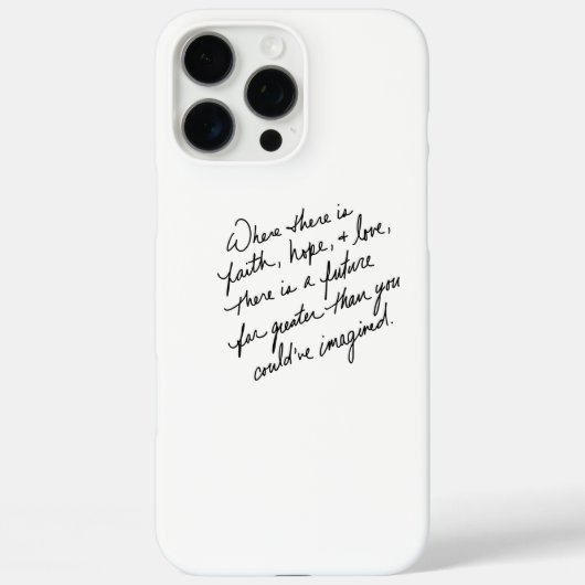 Von Hand geschriebene Glaube Hoffnung und Liebe sp Case-Mate iPhone Hülle (Rückseite)