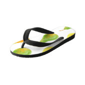 Von Hand gezeichnet Birnen, Aquarellbilder Kinderbadesandalen (Schrägansicht)