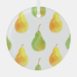 Von Hand gezeichnet Birnen, Aquarellbilder Ornament Aus Glas