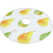 Von Hand gezeichnet Birnen, Aquarellbilder Polyester Weihnachtsbaumdecke (Schrägansicht)