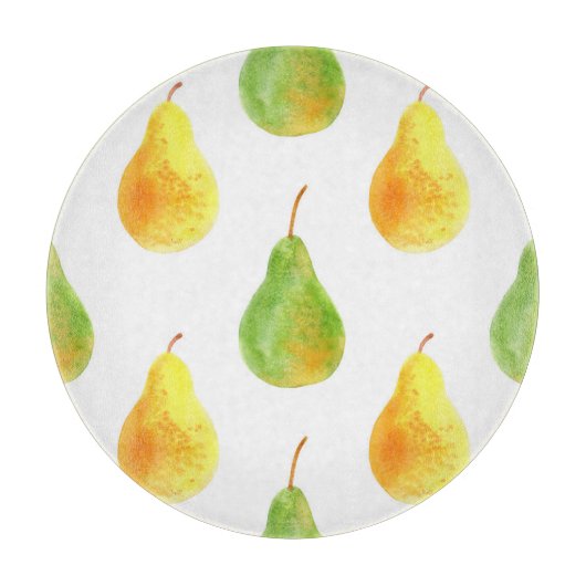 Von Hand gezeichnet Birnen, Aquarellbilder Schneidebrett (Vorderseite)