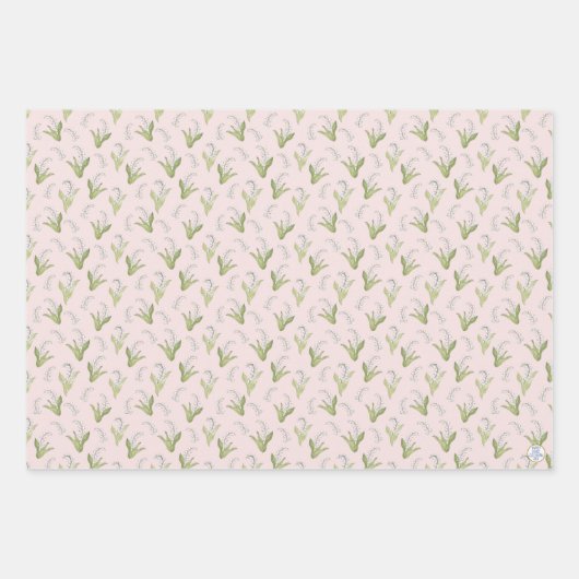 Von Hand Gezeichnet Blütenfeder Geschenkpapier Set (Vorderseite)