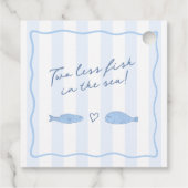 Von Hand gezeichnet Brautparty für zwei Paare mit Geschenkanhänger (Rückseite)