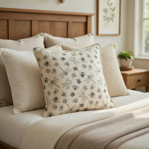 Von Hand Gezeichnet Cartoon-Insektenmuster Dekokissen