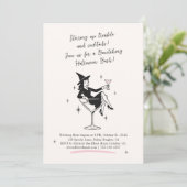 Von Hand Gezeichnet Einladung von Hexen Halloween- (Stehend Vorderseite)