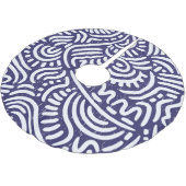 Von Hand gezeichnet ethnische Elemente, lebendiges Polyester Weihnachtsbaumdecke (Schrägansicht)