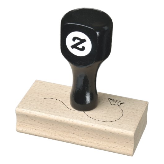 von Hand gezeichnet fliegendes Flugzeug Gummistempel (Stempel)