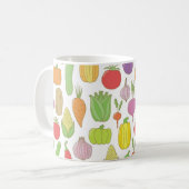 Von Hand gezeichnet Gemüse, Vintag doodle Hintergr Kaffeetasse (Vorderseite Links)
