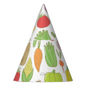 Von Hand gezeichnet Gemüse, Vintag doodle Hintergr Partyhütchen (Links)