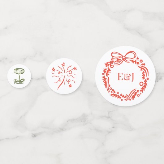 Von Hand Gezeichnet, gespenstisch spielerisch Dood Konfetti (Rückseiten)