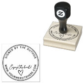 Von Hand Gezeichnet Herz Genießen Buch unterschrie Gummistempel (Stempel)