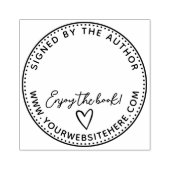 Von Hand Gezeichnet Herz Genießen Buch unterschrie Gummistempel (Prägung)