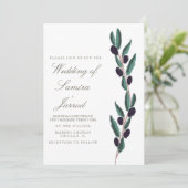 Von Hand Gezeichnet Italienische Olive Branch Wedd (Stehend Vorderseite)