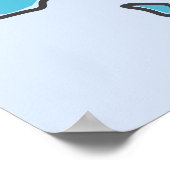 Von Hand gezeichnet Karte Neuseelands Poster (Ecke)