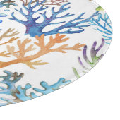 Von Hand gezeichnet Korallen: Unterwasser-Seemuste Schneidebrett (Ecke)