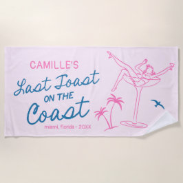 Von Hand Gezeichnet letztes Toast-Bachelorette-Woc Strandtuch