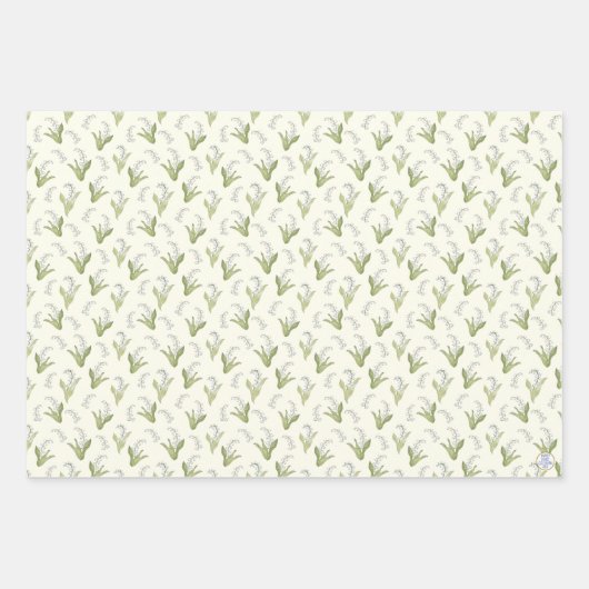 Von Hand Gezeichnet Lily of the Valley Hübscher Fr Geschenkpapier Set (Vorderseite 2)