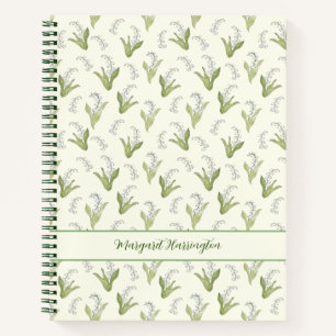 Von Hand Gezeichnet Lily of the Valley Mai Geburts Notizblock
