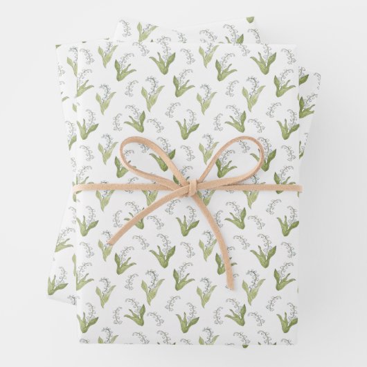 Von Hand Gezeichnet Lily of the Valley Summer Wild Geschenkpapier Set (Beispiel)