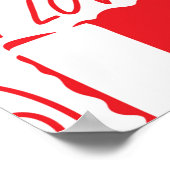 von Hand gezeichnet nahtloser Hintergrund mit Lieb Poster (Ecke)