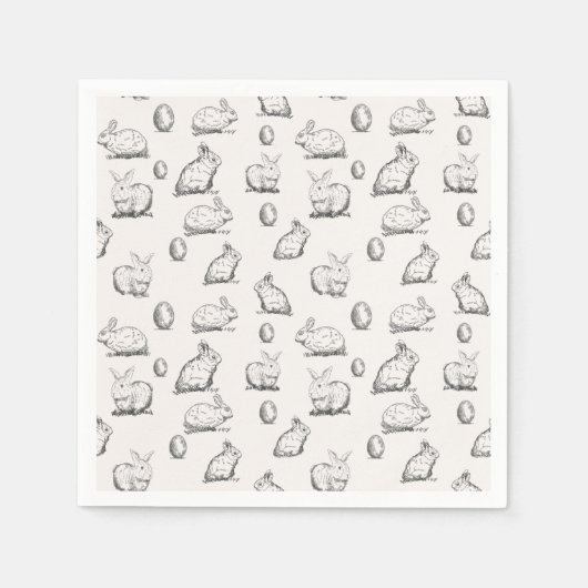 Von Hand gezeichnet Osterbrunnenmuster | Serviette (Vorderseite)