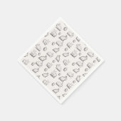 Von Hand gezeichnet Osterbrunnenmuster | Serviette (Ecke)