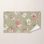 Von Hand Gezeichnet Peony Pattern Badhandtuch Set (Handtuch)
