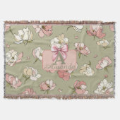 Von Hand Gezeichnet Peony Pattern Decke (Vorderseite)