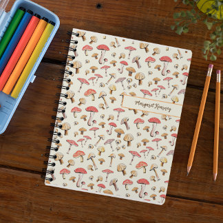 Von Hand Gezeichnet Pilze Boho Cottagecore Notizblock