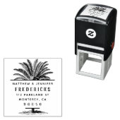 Von Hand gezeichnet Rücksendeadresse Palmen Tree S Permastempel (Beispiel)