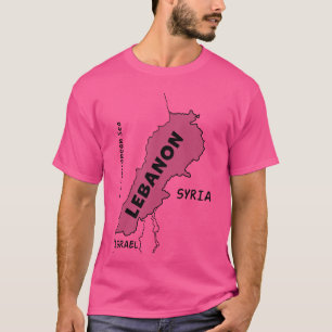 Von Hand gezeichnet, schwarze Leinenkarte des Liba T-Shirt