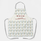 Von Hand gezeichnet skandinavische Weihnachtsbäume Schürze (Vorderseite)